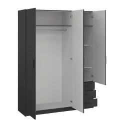 Guardaroba con appendiabiti grigio 147x200h cm - Simeon