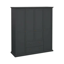 Guardaroba con appendiabiti grigio 181x200h cm - Amarena
