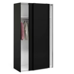 Guardaroba con appendiabiti nero 122x220h cm - Adria