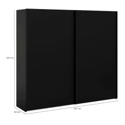 Guardaroba con appendiabiti nero e bianco 182x220h cm - Portlouis