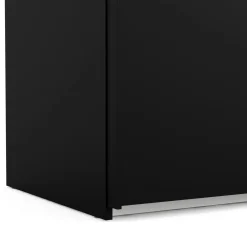 Guardaroba con appendiabiti nero e bianco 182x220h cm - Portlouis