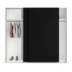 Guardaroba con appendiabiti nero e bianco 182x220h cm - Portlouis