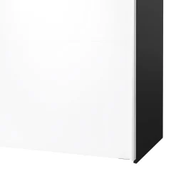Guardaroba con appendiabiti nero e bianco lucido 182x220h cm - Taxus