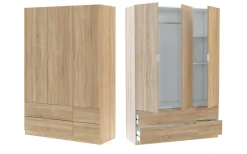 Guardaroba con appendiabiti rovere 135x200h cm - Ababala