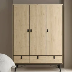 Guardaroba con appendiabiti rovere 150x200h cm - Zerbo