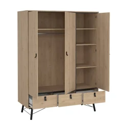 Guardaroba con appendiabiti rovere 150x200h cm - Zerbo