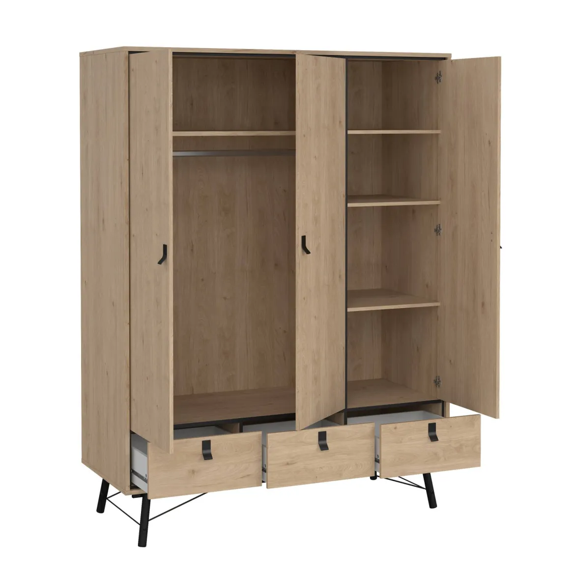Guardaroba con appendiabiti rovere 150x200h cm - Zerbo