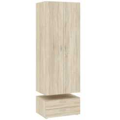 Guardaroba con appendiabiti rovere 74x214h cm - Buriasco