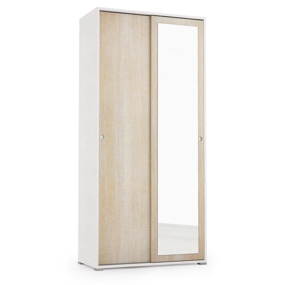 Guardaroba con appendiabiti rovere e bianco opaco 167x191h cm - Serpentina