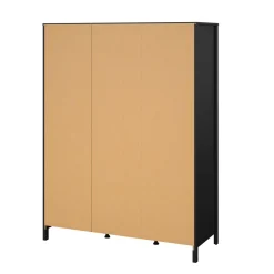 Guardaroba con cassetti nero 150x199h cm - Rufina