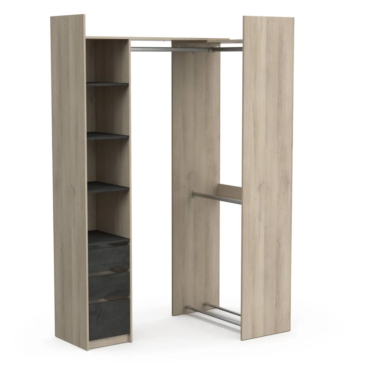 Guardaroba con cassetti rovere 199x218h cm - Battuda