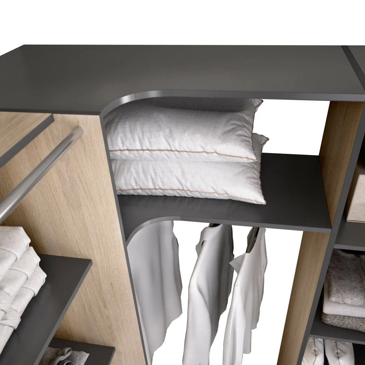 Guardaroba con ripiani regolabili bianco 133x184h cm - Australia