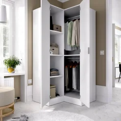 Guardaroba con ripiani regolabili bianco anticato 120x200h cm - Aristode