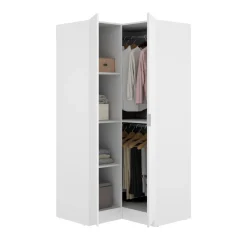 Guardaroba con ripiani regolabili bianco anticato 120x200h cm - Aristode