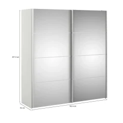 Guardaroba con specchio bianco 182x201h cm - Bema