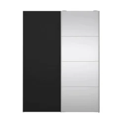 Guardaroba con specchio bianco e nero 182x220h cm - Taxus