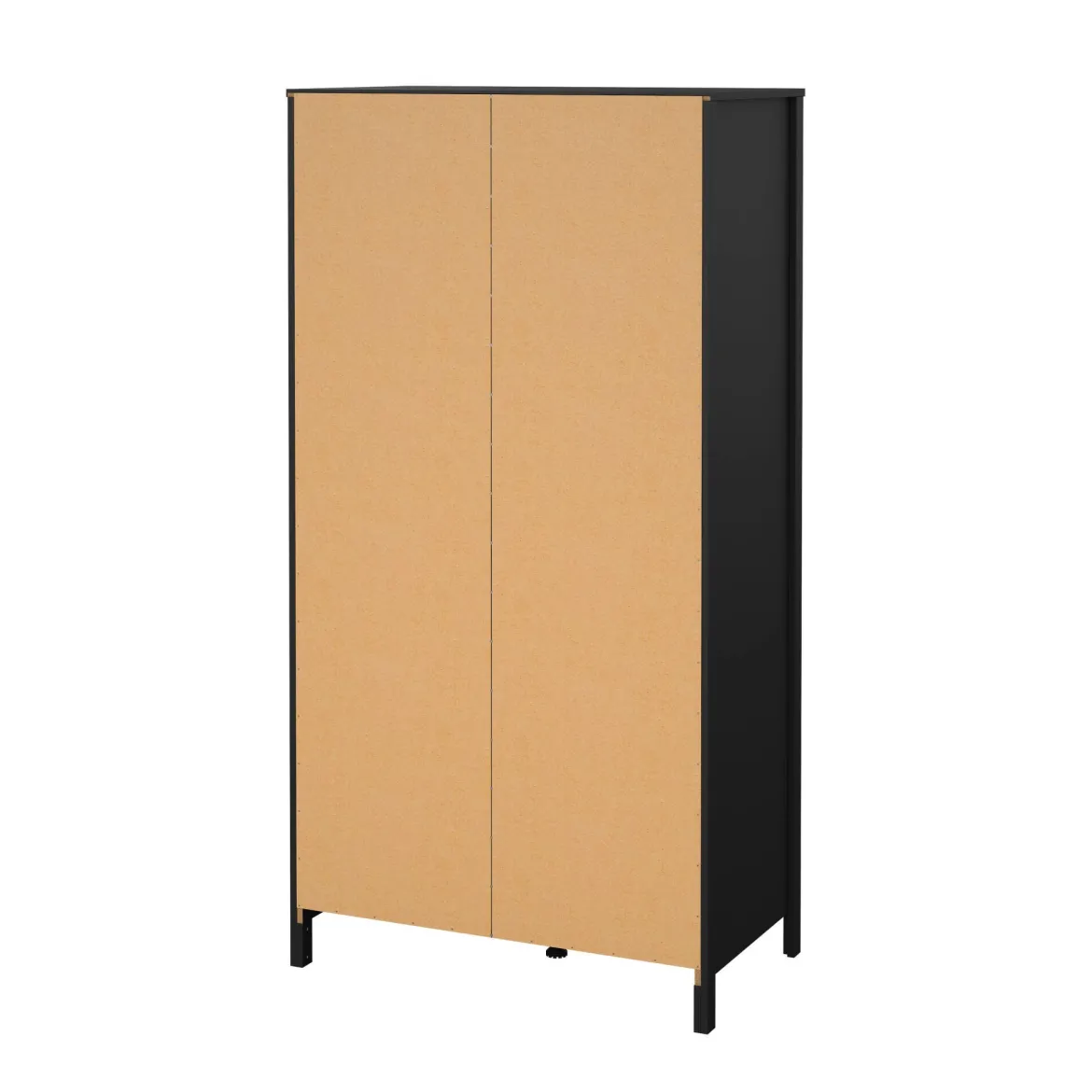 Guardaroba con specchio nero 102x199h cm - Lagertha