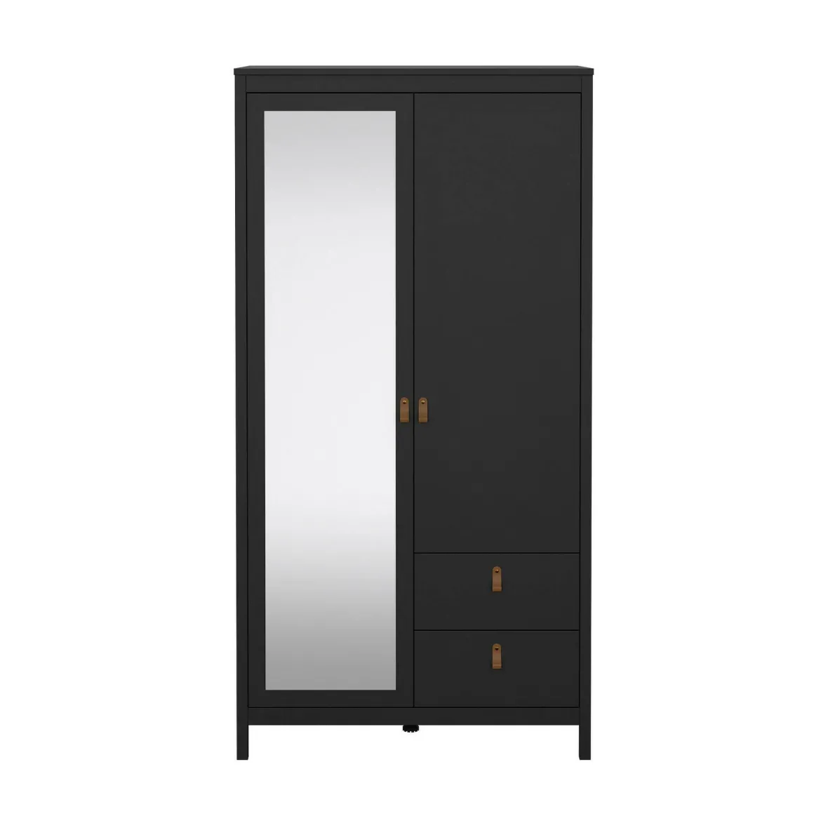 Guardaroba con specchio nero 102x199h cm - Lagertha