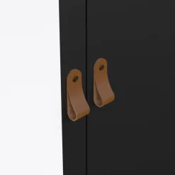Guardaroba con specchio nero 102x199h cm - Lagertha