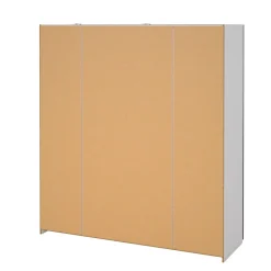 Guardaroba con specchio quercia e bianco lucido 181x200h cm - Astrolabio