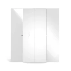 Guardaroba grande 4 ante bianco lucido 195x218h cm - Keila