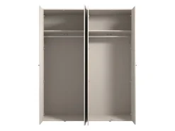 Guardaroba Grande Bianco Crema 2 Ripiani Appendiabiti 245x217.5h cm, 2 Ante - Salemi