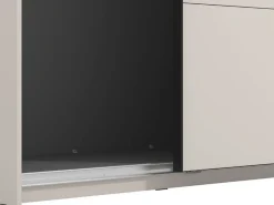 Guardaroba Grande Bianco Crema Nero Appendiabiti 2 Ripiani 245x217.5h cm, Apertura Scorrevole - Resiutta