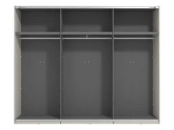 Guardaroba Grande Bianco Crema Nero Appendiabiti 4 Ripiani 155x208h cm, 6 Vani - Ifrane