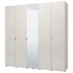 Guardaroba Grande Bianco Crema Trasparente Appendiabiti 8 Ripiani 224x226.5h cm, 12 Vani - Quarrata