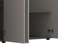 Guardaroba Grande Bianco Crema Trasparente Appendiabiti 8 Ripiani 224x226.5h cm, 12 Vani - Quarrata