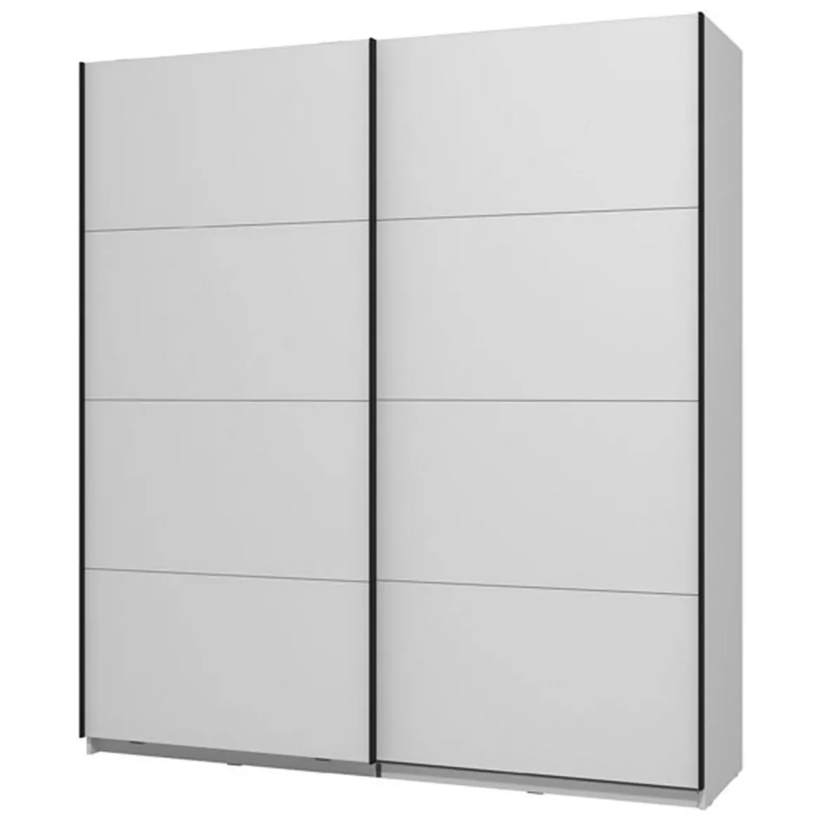 Guardaroba Grande Bianco Opaco 2 Ripiani Appendiabiti 195x218h cm, 2 Ante - Cariano