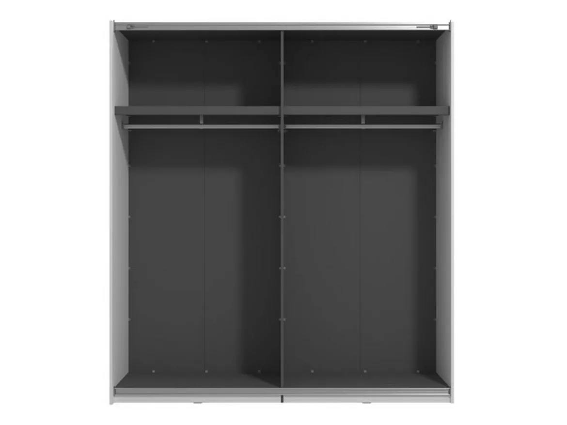 Guardaroba Grande Bianco Opaco 2 Ripiani Appendiabiti 195x218h cm, 2 Ante - Cariano