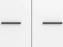 Guardaroba Grande Bianco Opaco Marrone Rovere Nodi Appendiabiti 6 Ripiani 262.5x224h cm, 3 Ante - Carasco