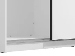 Guardaroba Grande Bianco Opaco Nero Appendiabiti 5 Ripiani 205x215.5h cm, 8 Vani - Orero