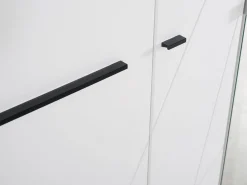 Guardaroba Grande Bianco Opaco Trasparente Appendiabiti 6 Ripiani 262.5x224h cm, Apertura Scorrevole - Carasco