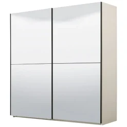 Guardaroba Grande Bianco Trasparente Appendiabiti 8 Ripiani 217x210h cm, 2 Ante - Ponso