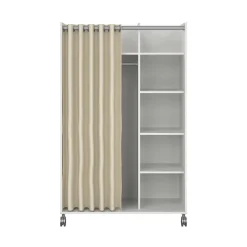 Guardaroba grande classico bianco e cemento 179x202h cm - Amico
