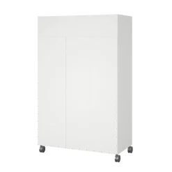Guardaroba grande classico bianco e cemento 179x202h cm - Amico
