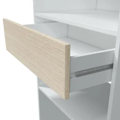 Guardaroba grande classico bianco e rovere 158x187h cm - Amico