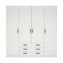 Guardaroba grande con appendiabiti bianco 195x200h cm - Epipola
