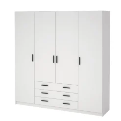 Guardaroba grande con appendiabiti bianco 195x200h cm - Epipola