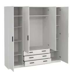 Guardaroba grande con appendiabiti bianco 195x200h cm - Epipola
