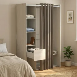 Guardaroba grande con appendiabiti rovere 234x205h cm - Dindo