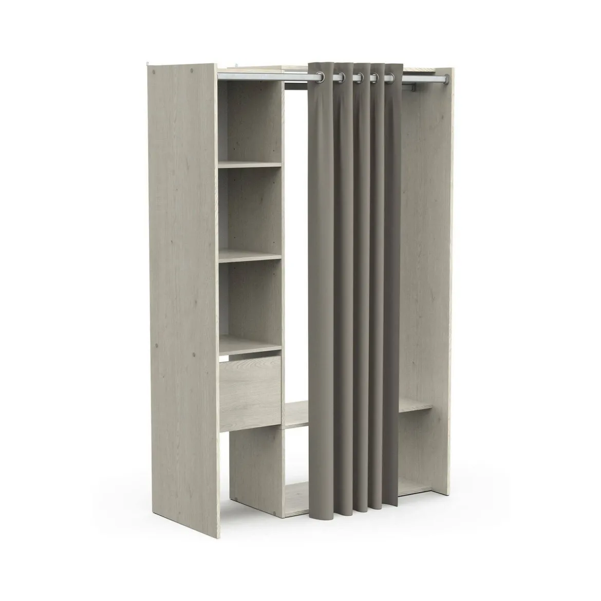Guardaroba grande con appendiabiti rovere 234x205h cm - Dindo