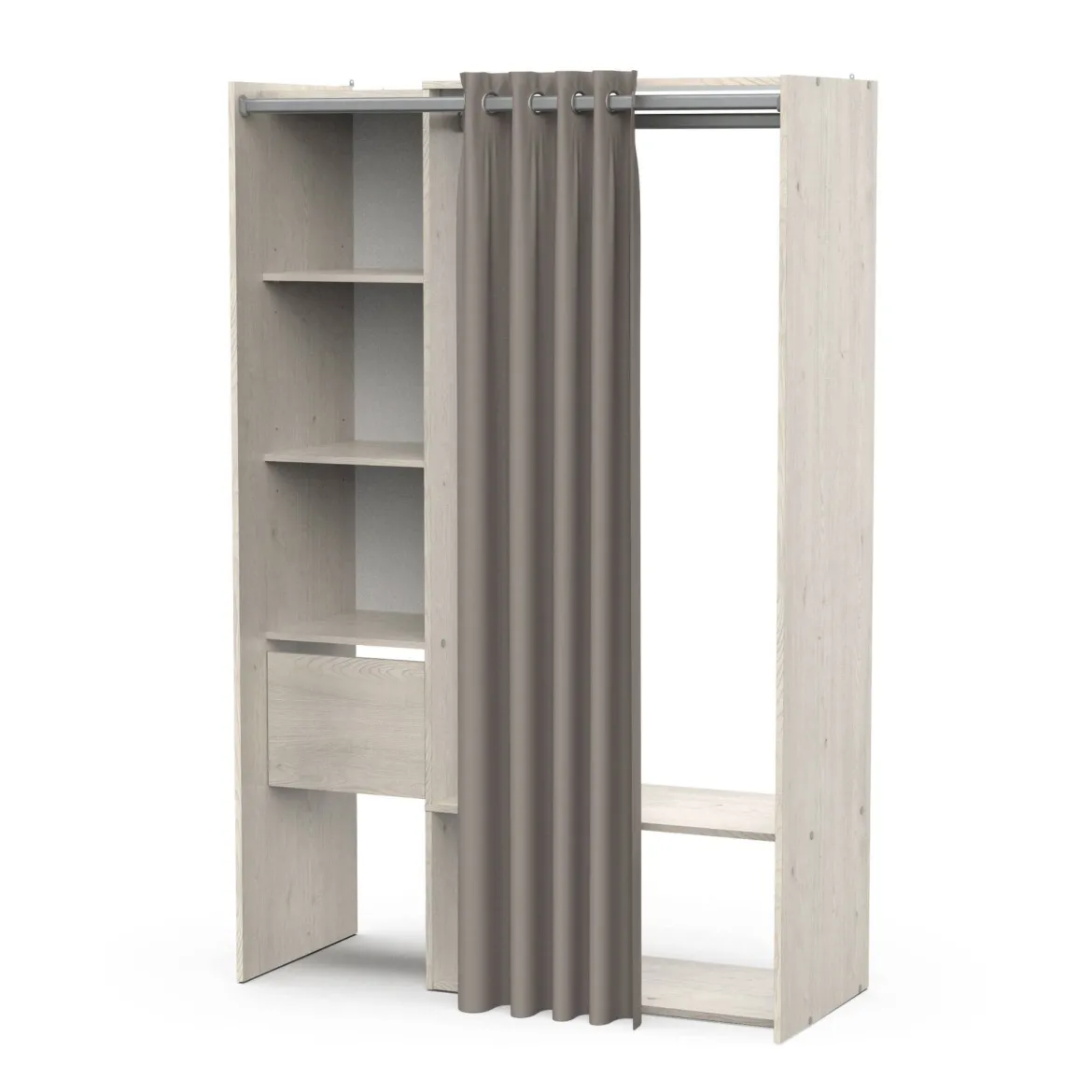 Guardaroba grande con appendiabiti rovere 234x205h cm - Dindo