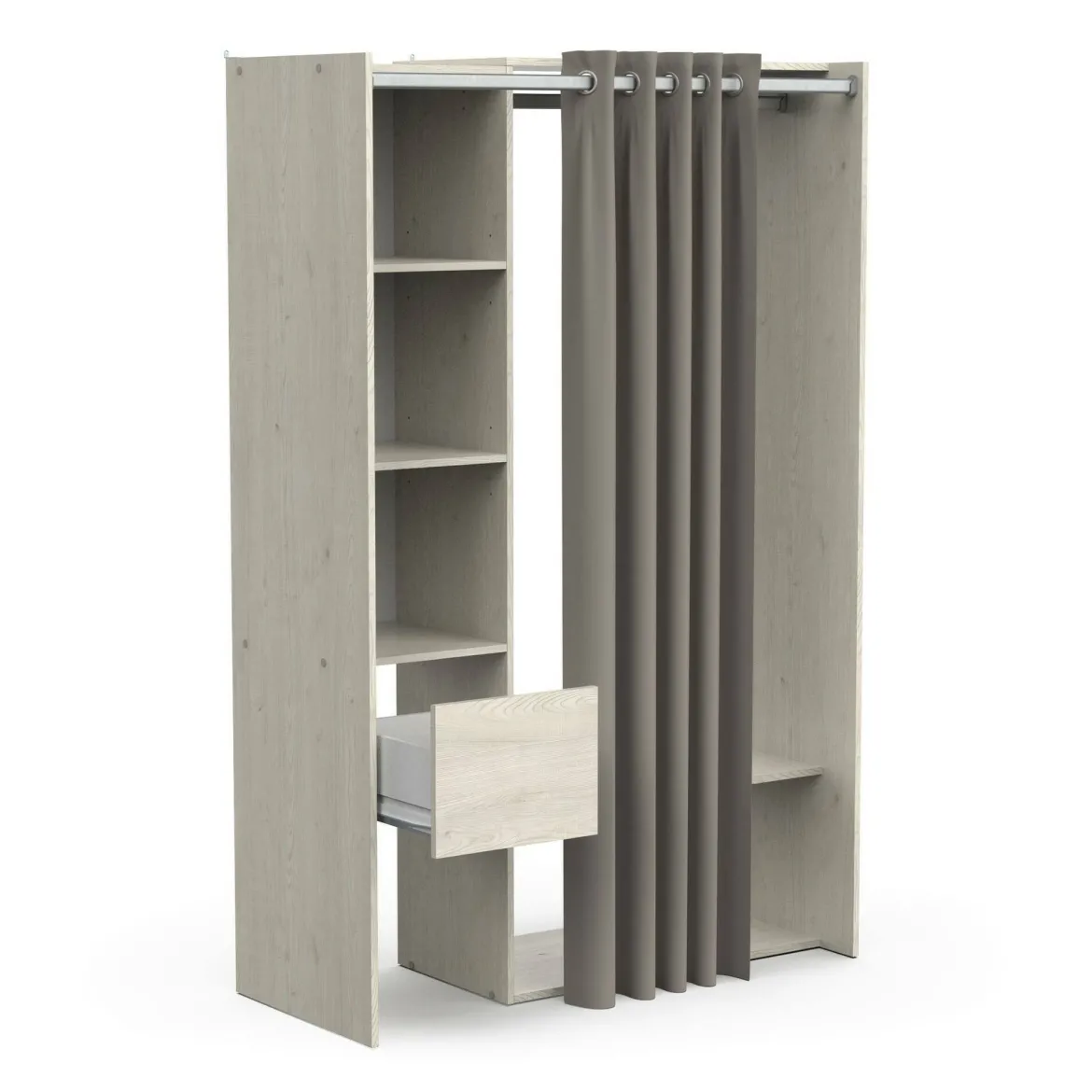 Guardaroba grande con appendiabiti rovere 119x183h cm - Elettori