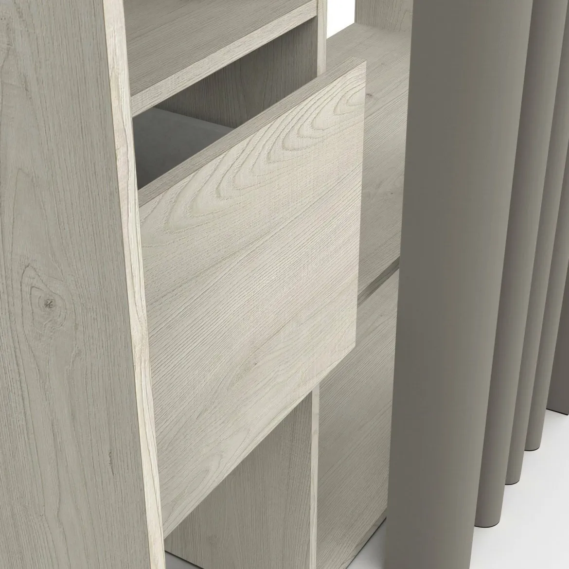 Guardaroba grande con appendiabiti rovere 119x183h cm - Elettori