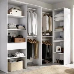 Guardaroba grande con ripiani regolabili rovere 180x205h cm - Olaf