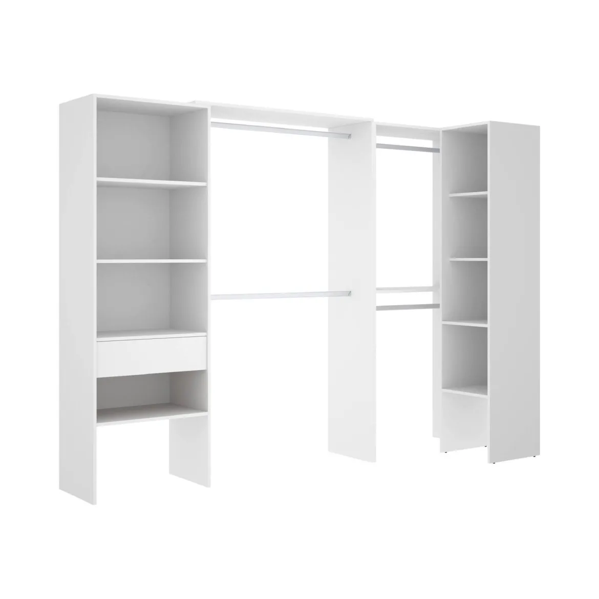 Guardaroba grande con ripiani regolabili rovere 180x205h cm - Olaf