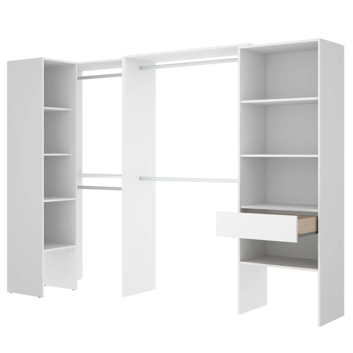 Guardaroba grande con ripiani regolabili rovere 180x205h cm - Olaf